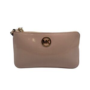Michael Kors Pink Fulton Faux Leather Large Wristlet